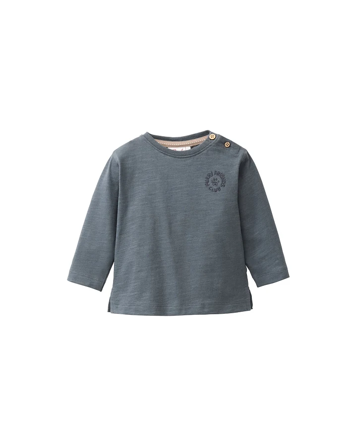 People Wear Organic Langarm-Shirt schieferblau 74/80