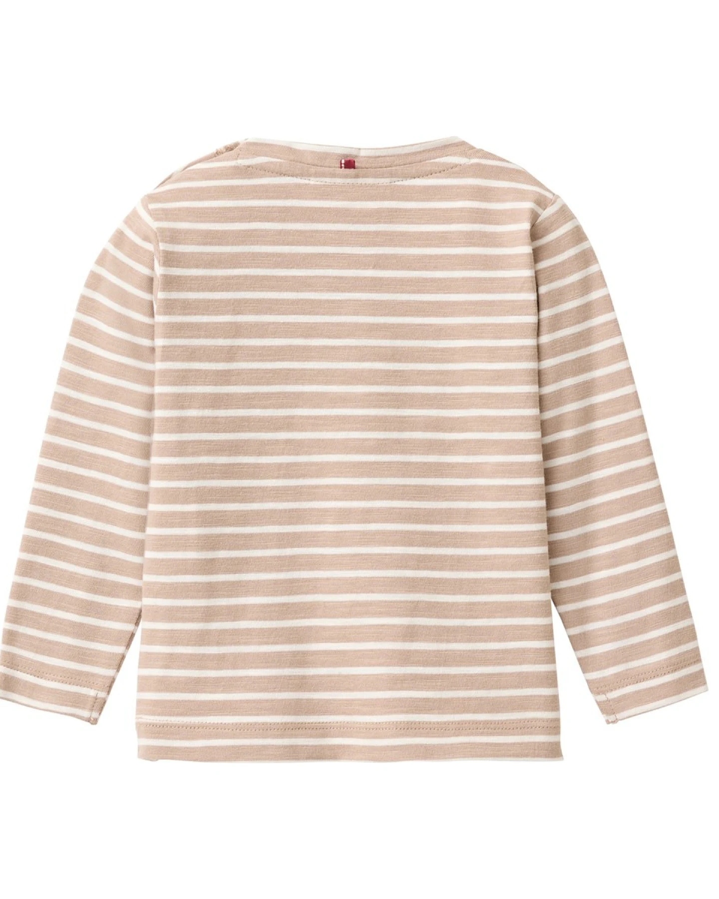 People Wear Organic Langarm-Shirt taupe geringelt 74/80 – Ansicht 2