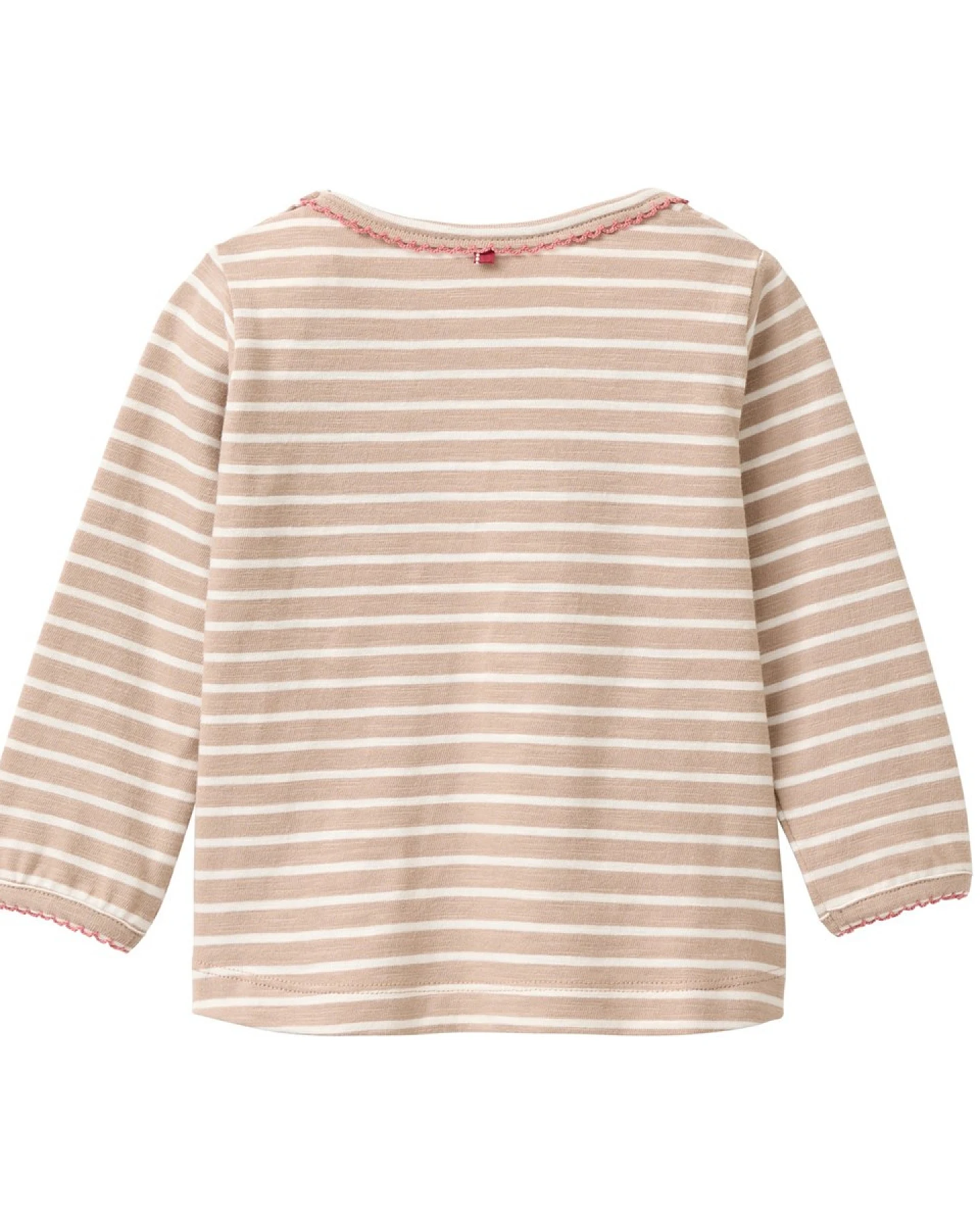 People Wear Organic Langarm-Shirt taupe geringelt 74/80 – Ansicht 2