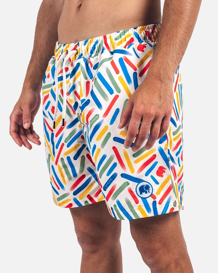 Trendsplant Herren vegan Badehose Strokes Mittelmeer