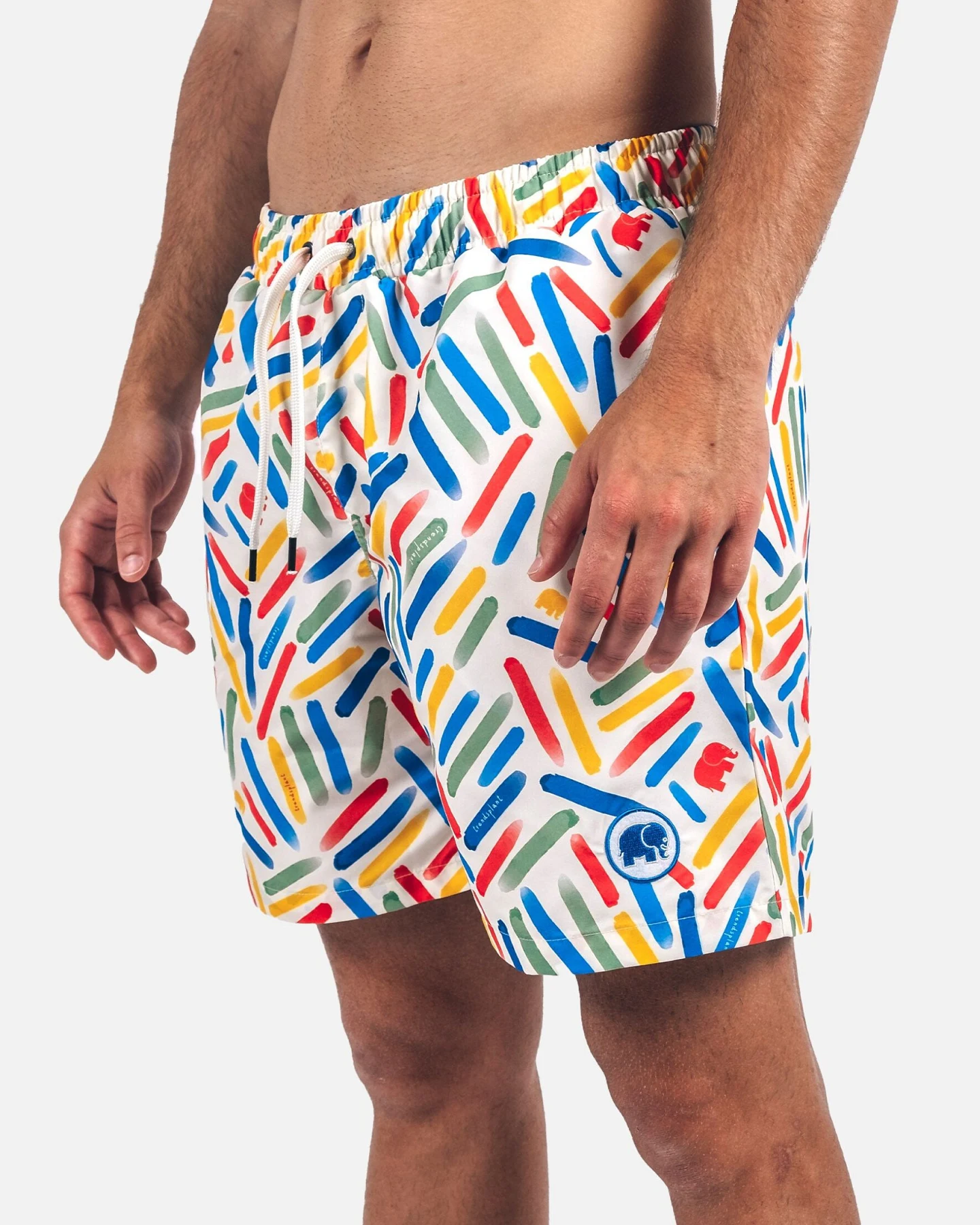 Trendsplant Herren vegan Badehose Strokes Mittelmeer – Ansicht 2