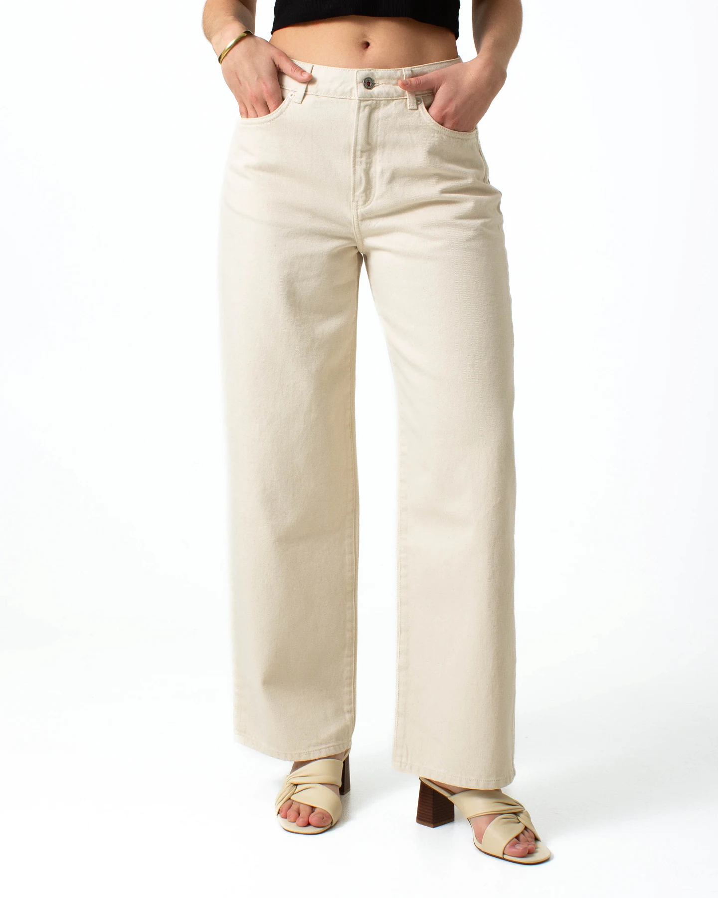 Kuyichi Damen vegan Jeans Loose Lucy Ecru – Ansicht 2