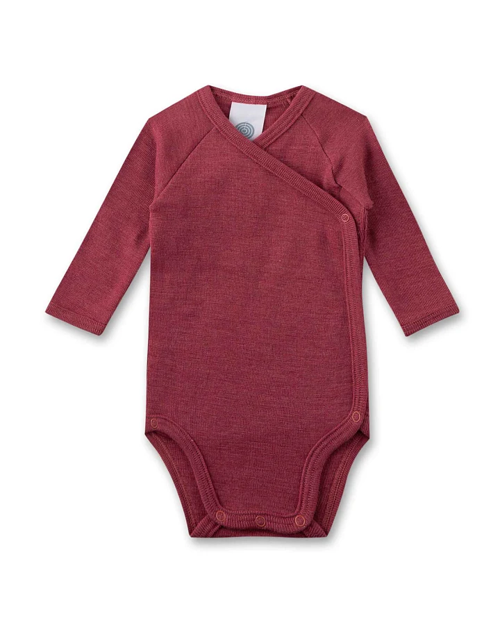 Sanetta - Wickelbody Wolle-Seide himbeere
