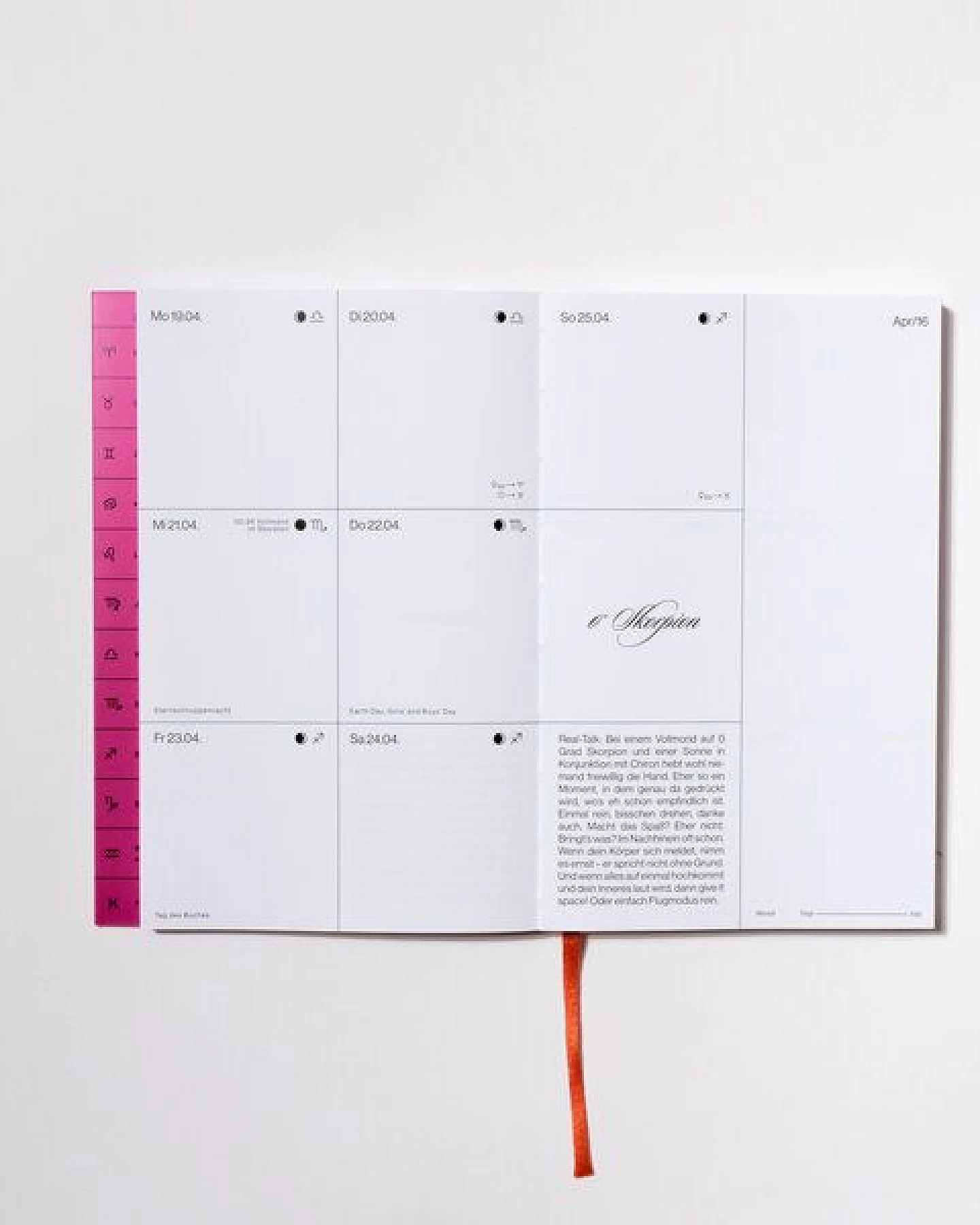 Candrakala Mondkalender 2027 – Supernova Pink – Ansicht 3