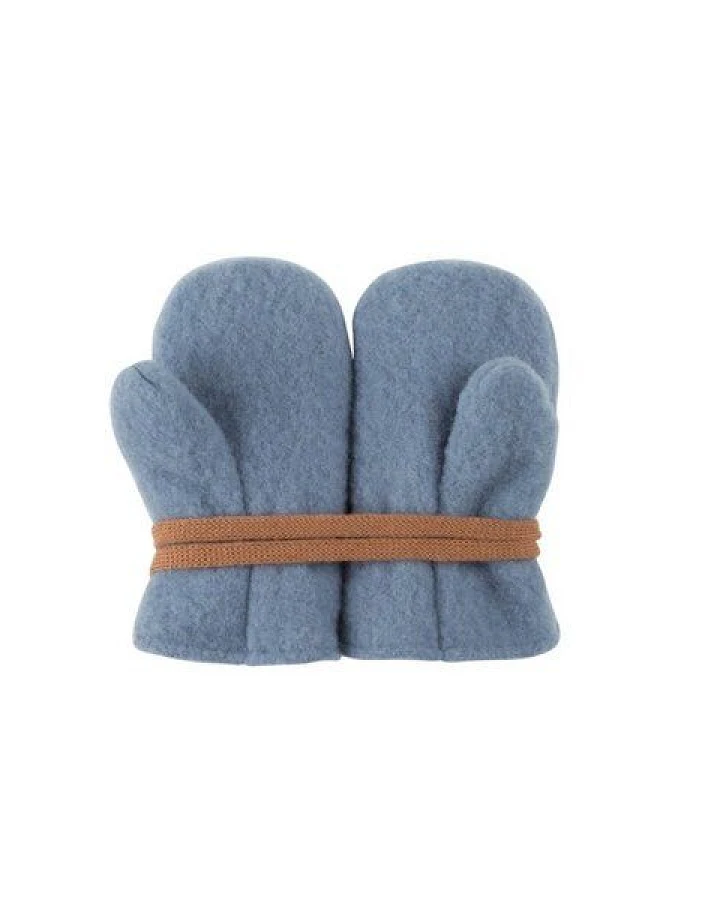 Produktseite: Pure pure by Bauer Schurwolle Fäustlinge in dusty blue von pure-pure by Bauer