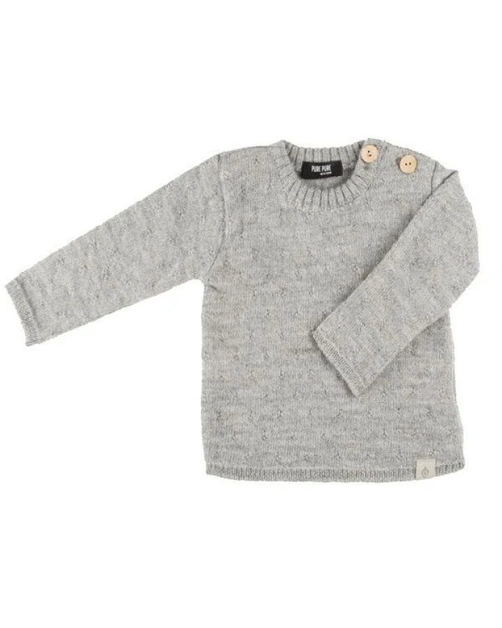 Strick-Pullover in silbergrau von pure pure by Bauer