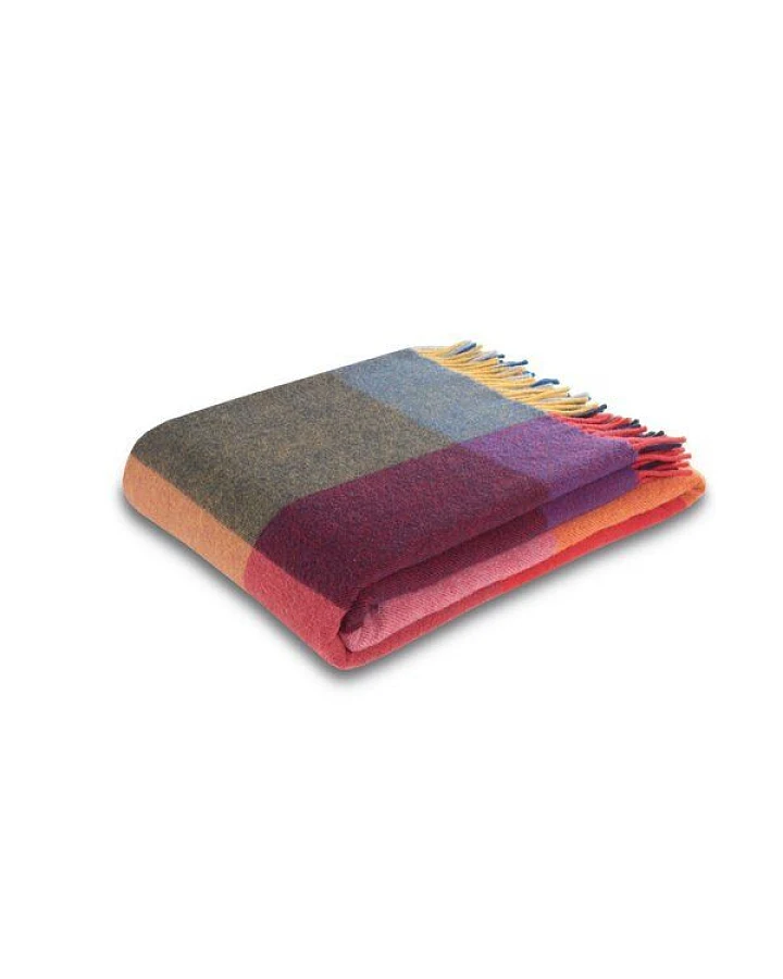 biederlack Fransenplaid Bright Square - herrlich leicht