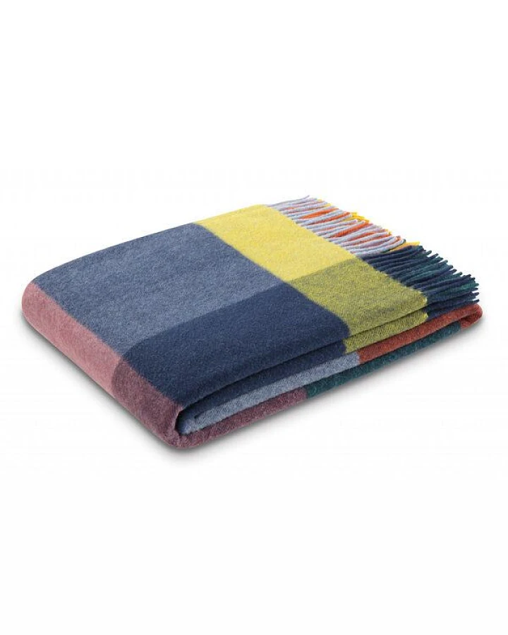 biederlack Fransenplaid Vibrant Square - herrlich leicht