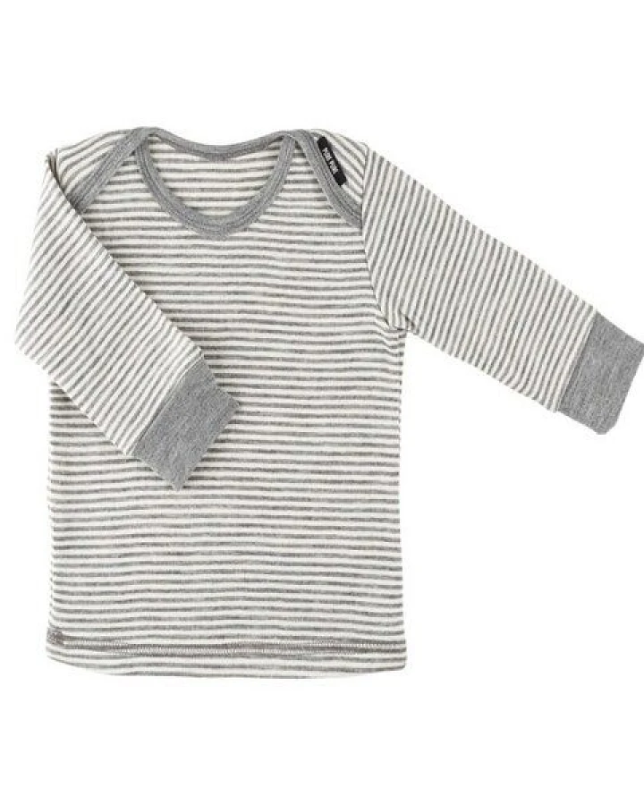 Pure pure by Bauer Langarm-Shirt in grau-meliert-weiss aus Wolle/Seide von pure-pure by Bauer