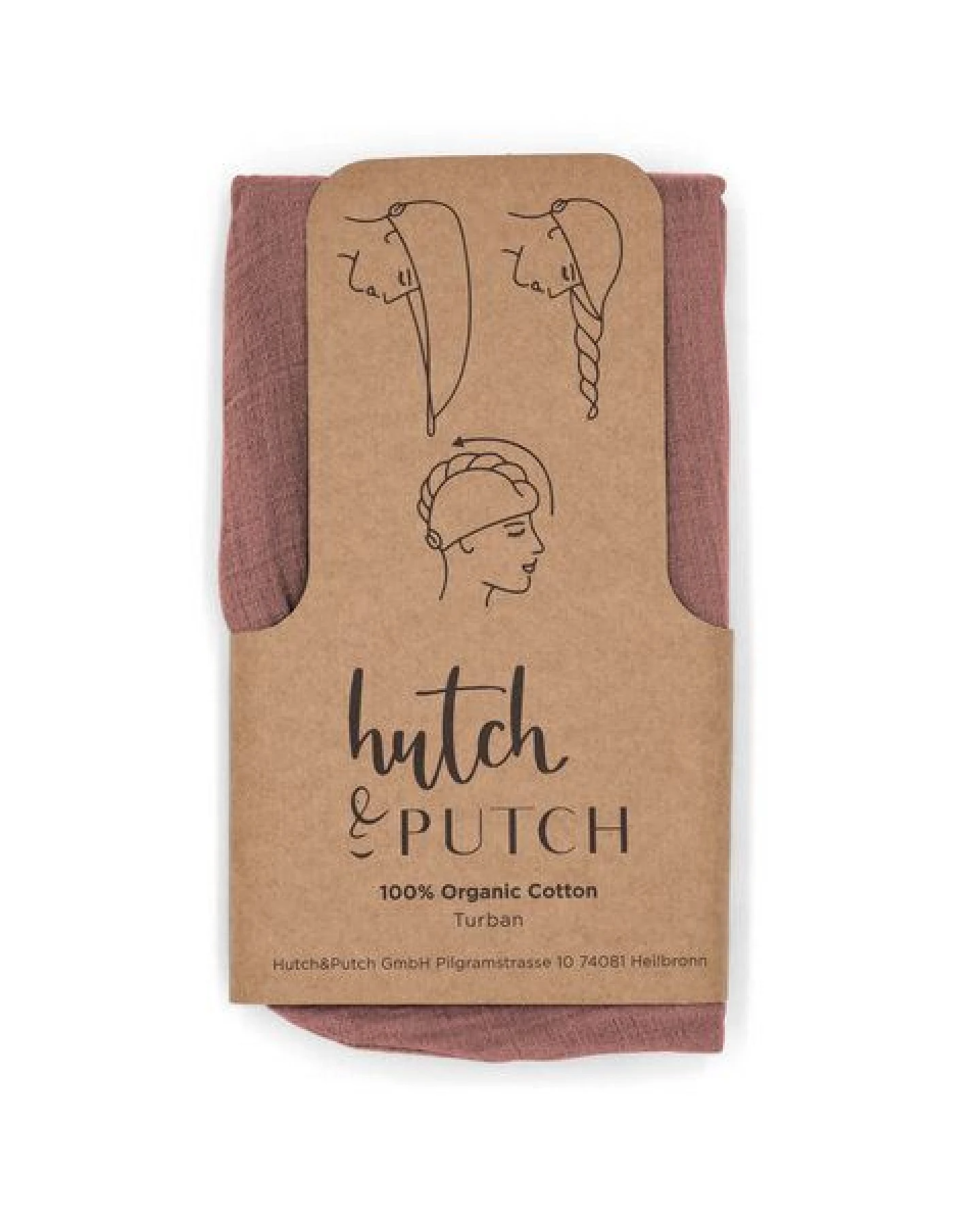 Hutch&Putch - Musselin Turban - Haarturban mit Knopf - aus 100% Bio Baumwolle - für langes und kurzes Haar geeignet - Saugstark und Kuschelweich – Ansicht 2