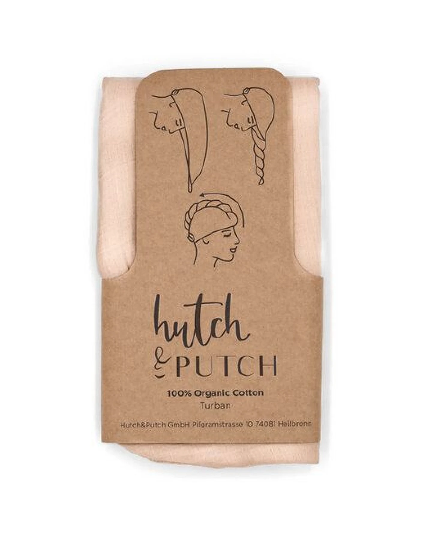 Hutch&Putch - Musselin Turban - Haarturban mit Knopf - aus 100% Bio Baumwolle - für langes und kurzes Haar geeignet - Saugstark und Kuschelweich – Ansicht 2