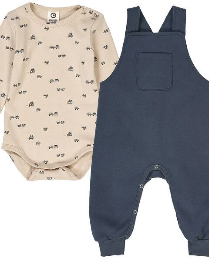 müsli Set aus Langarmbody und Babyhose
