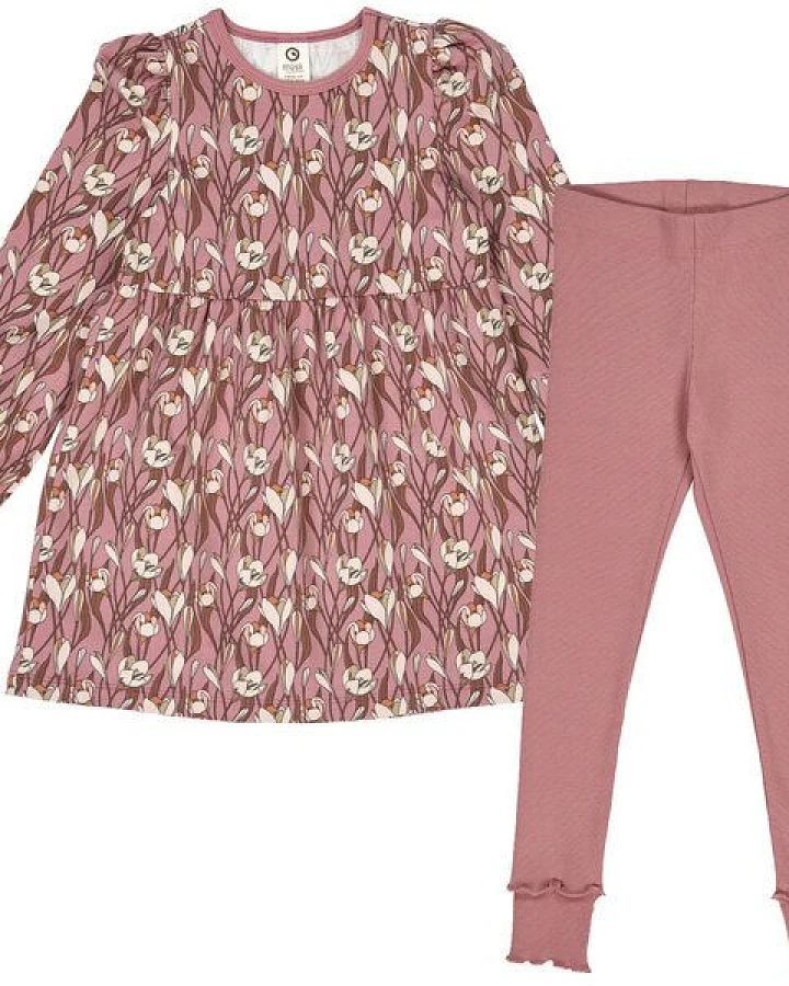 müsli Set aus Langarmkleid und Leggings