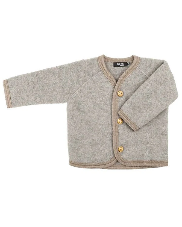 Pure pure by Bauer Babyjacke in moonrock Merinowolle von pure-pure by Bauer