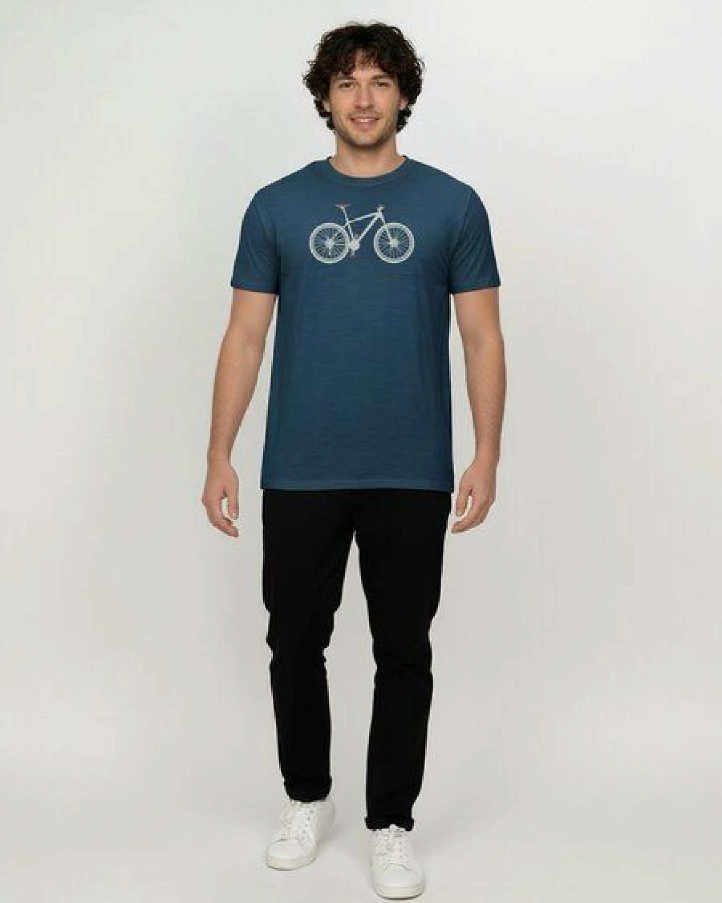 GREENBOMB Bike Mountain Loom - Funktionales T-Shirt aus Merino-Wolle / hochwertiger Print / Fair & Vegan – Ansicht 3