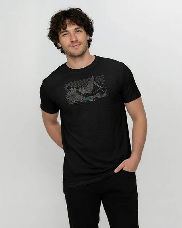Produktseite: GREENBOMB Tent Loom - Funktionales T-Shirt aus Merino-Wolle / hochwertiger Print / Fair & Vegan