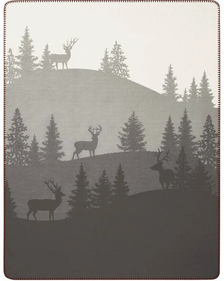 biederlack Wohndecke Serie Alp Chic "Deerlight", 80 % recycelte Fasern