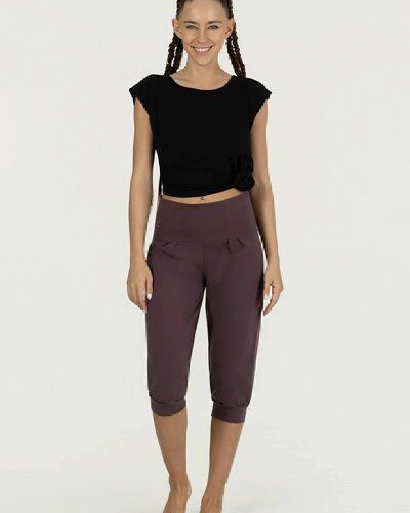 Urban Goddess Capri Yoga Hose Sukha – Bio-Baumwolle – Ansicht 4