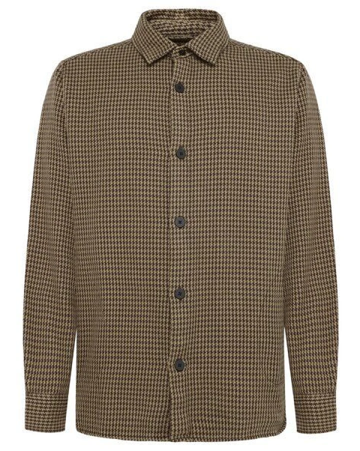 KnowledgeCotton Apparel Langarm-Hemd Loose houndtooth overshirt