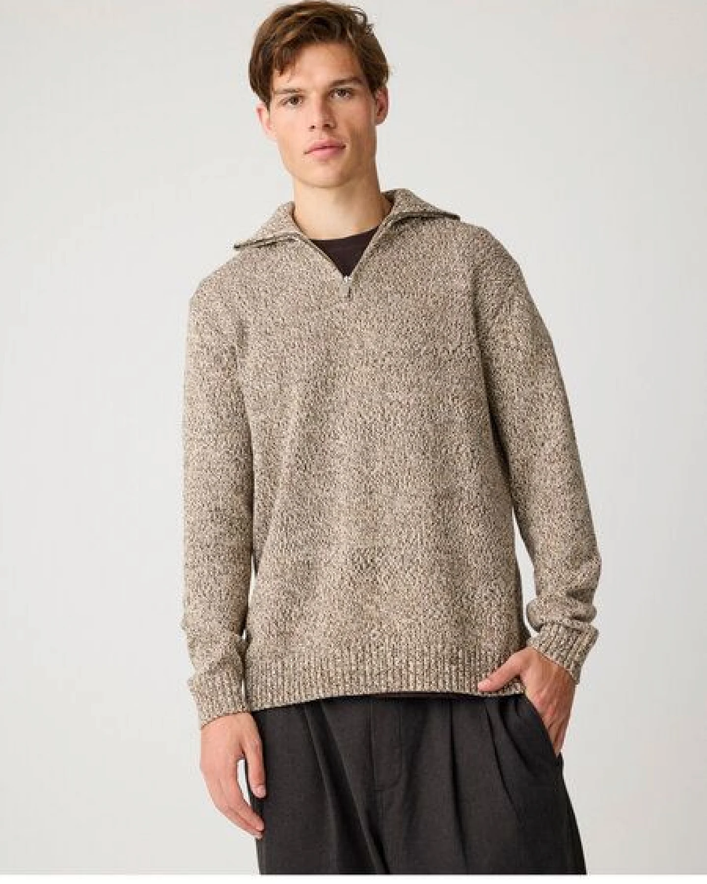 KnowledgeCotton Apparel Strickpullover Quater zip sweater – Ansicht 3