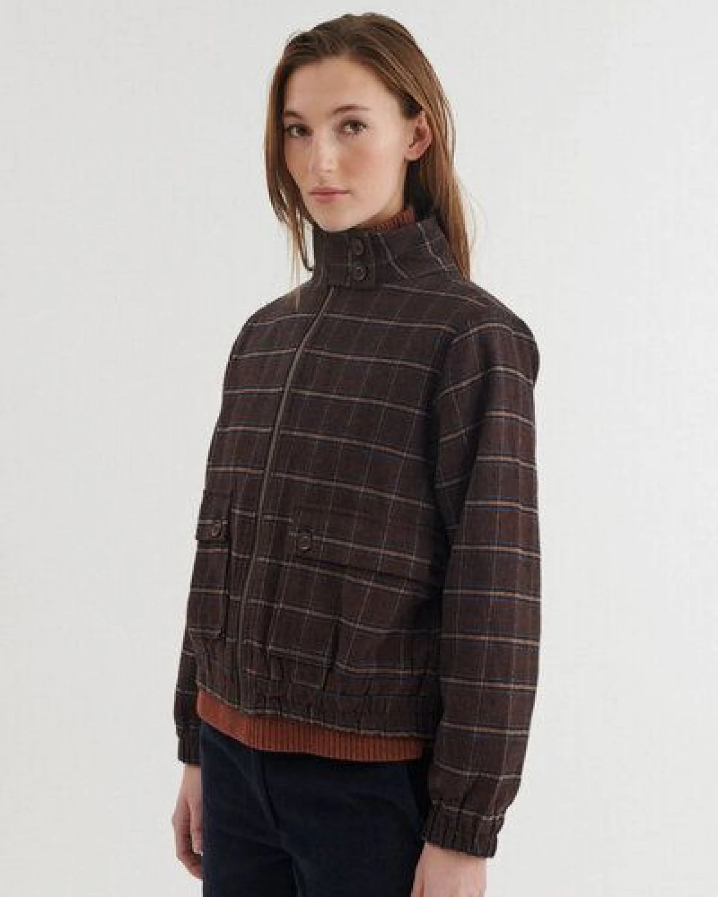 Basic Apparel Karierte Oversize Jacke MISA aus Bio-Baumwolle – Ansicht 3