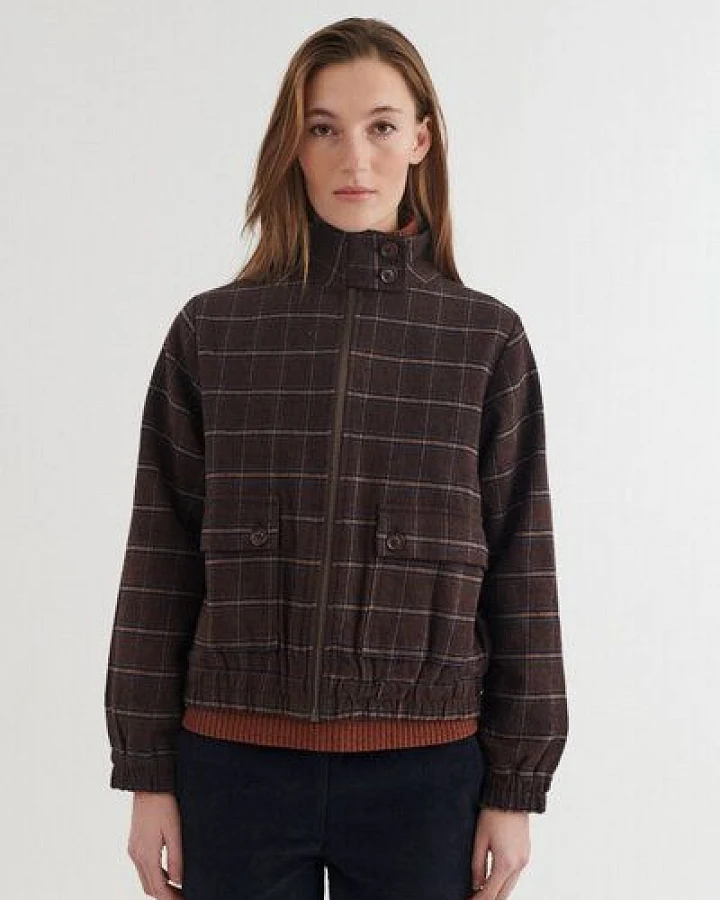 Basic Apparel Karierte Oversize Jacke MISA aus Bio-Baumwolle