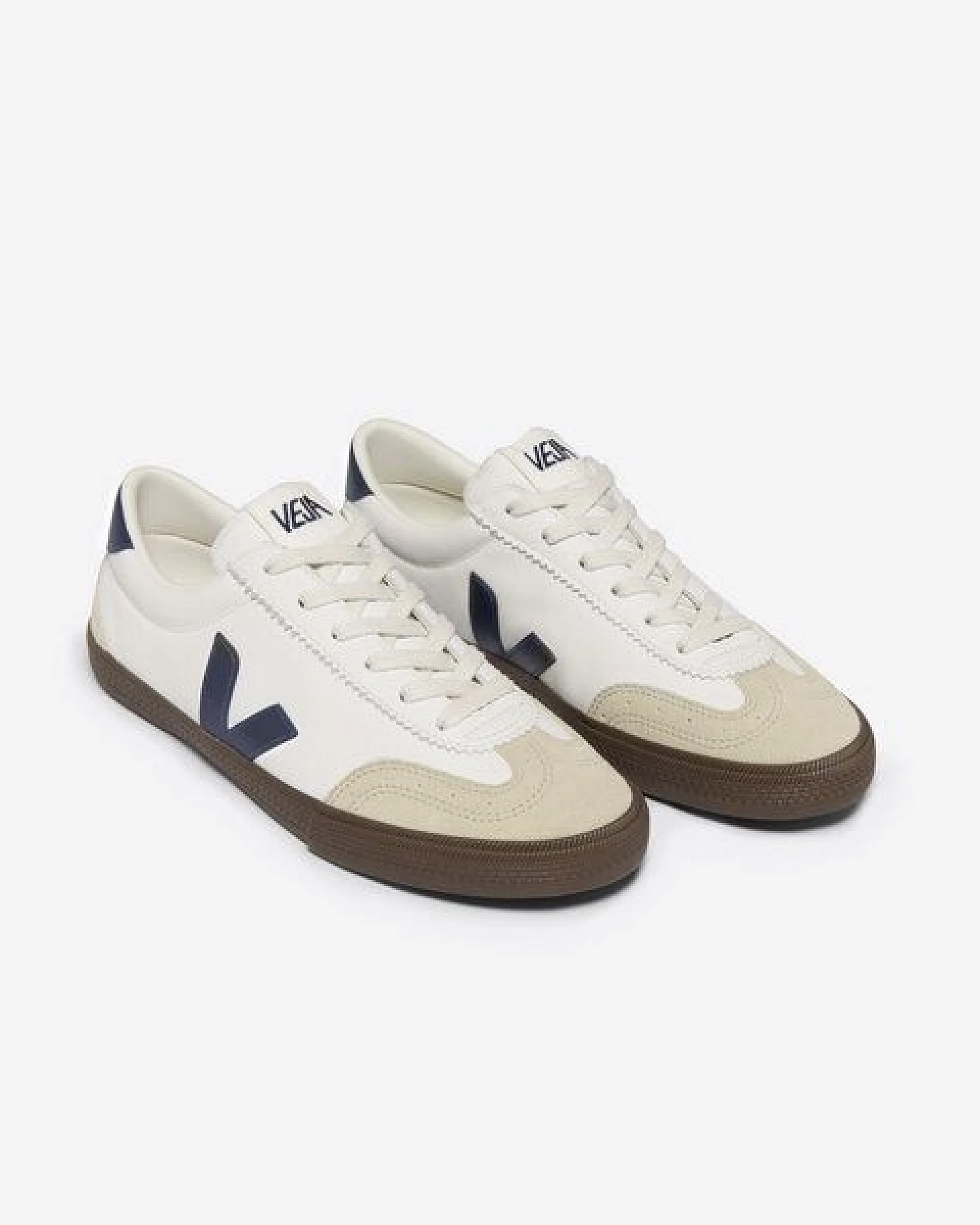 Veja Herren-Sneakers Volley OT Leather White Nautico Bark – Ansicht 2