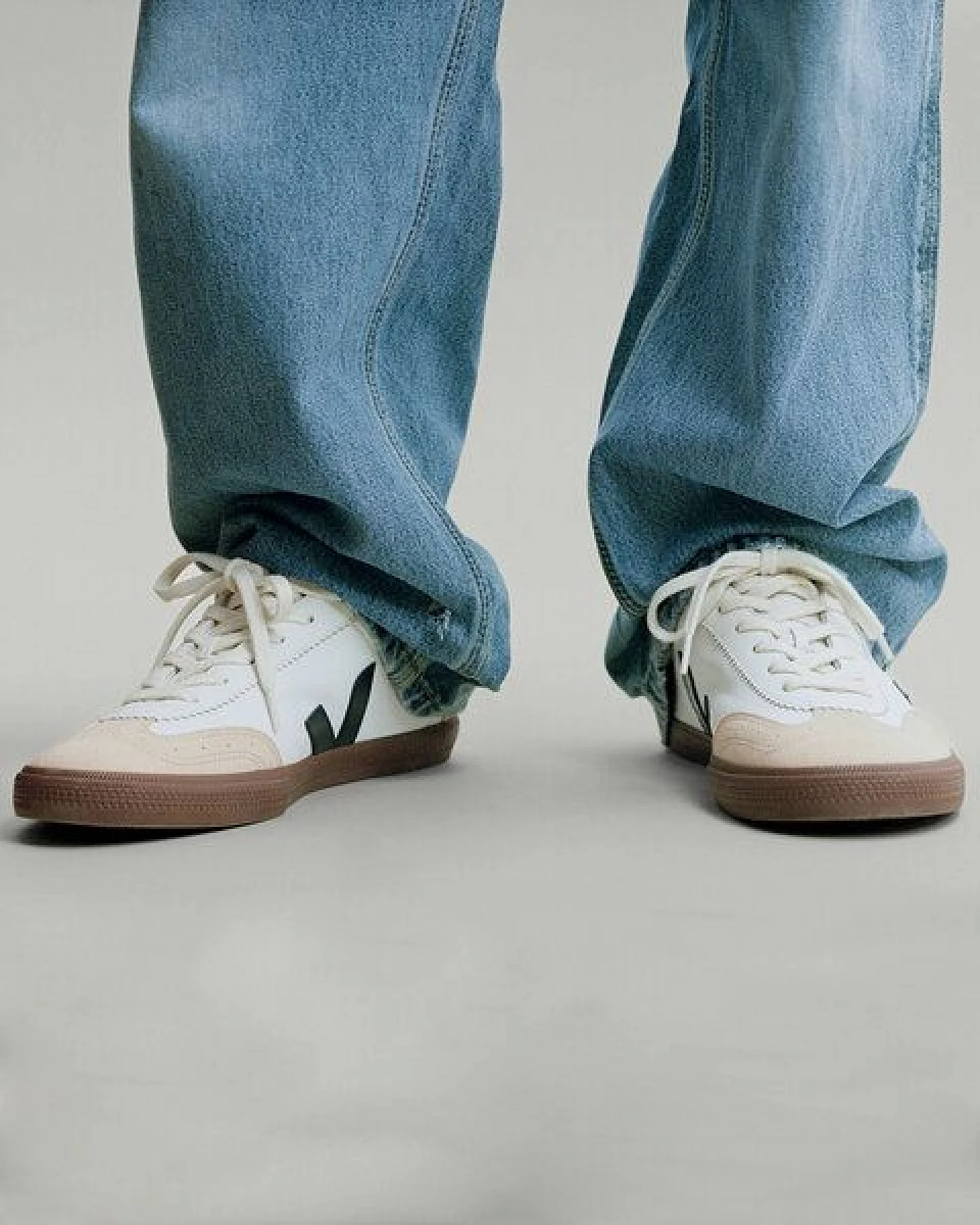 Veja Herren-Sneakers Volley OT Leather White Nautico Bark – Ansicht 4