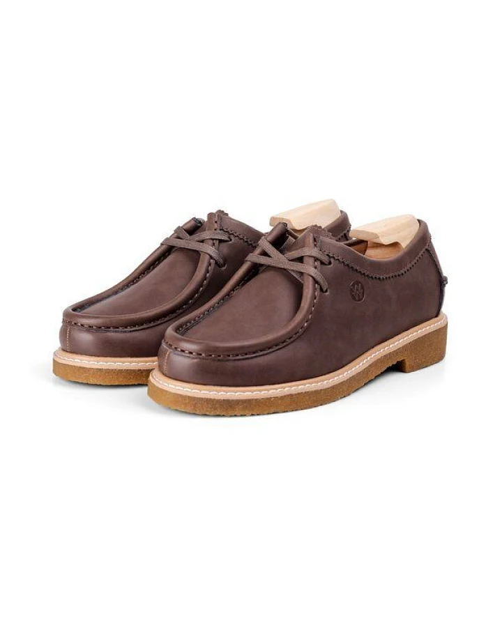 World Walkers Vegane Damen Mokassins Schuhe MICKEY REC CrazyHorse mit Kreppsohle aus Naturkautschuk