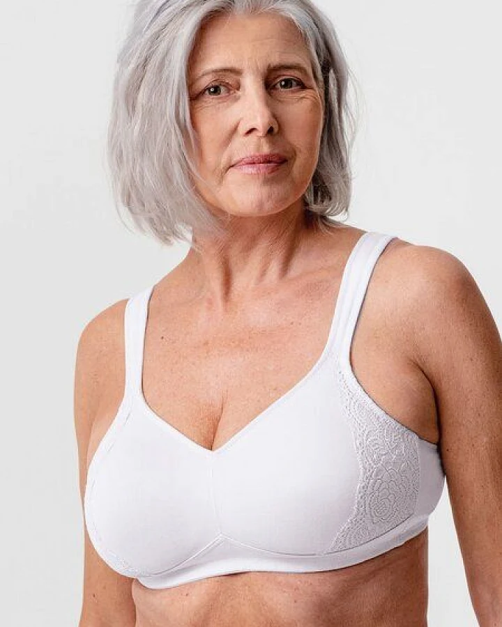 erlich textil Henriette bügelloser BH mit Spitze aus Bio-Baumwolle, made in Europe