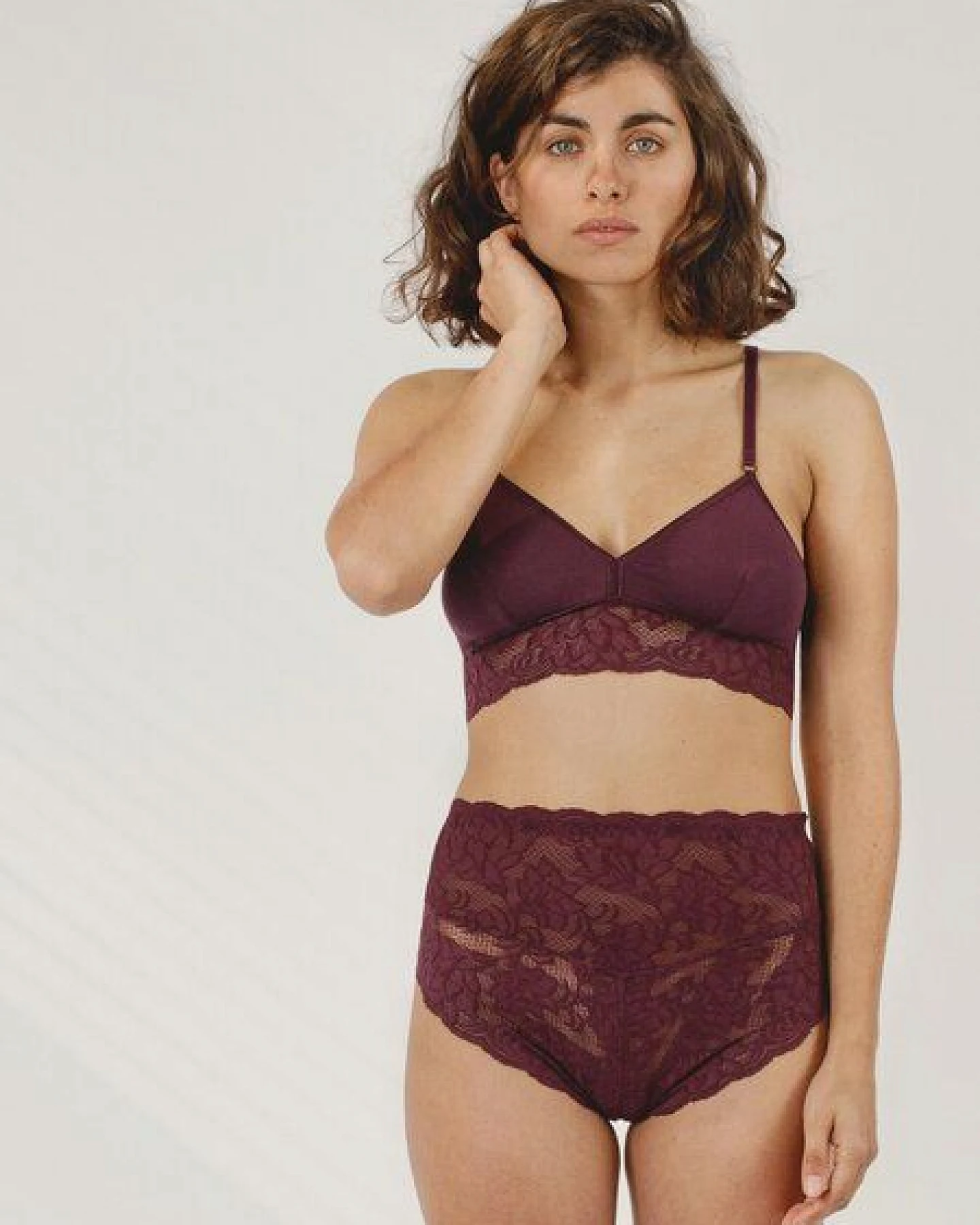 erlich textil Hermine Taillenslip mit Spitze aus Q-Nova, made in Europe – Ansicht 2