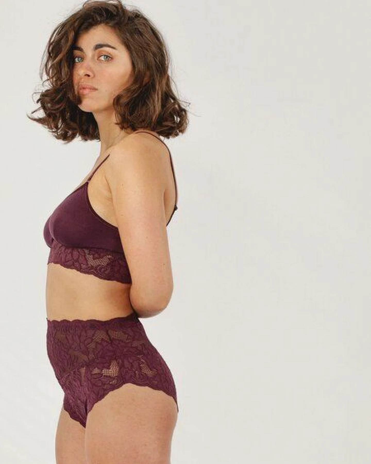 erlich textil Hermine Taillenslip mit Spitze aus Q-Nova, made in Europe – Ansicht 3