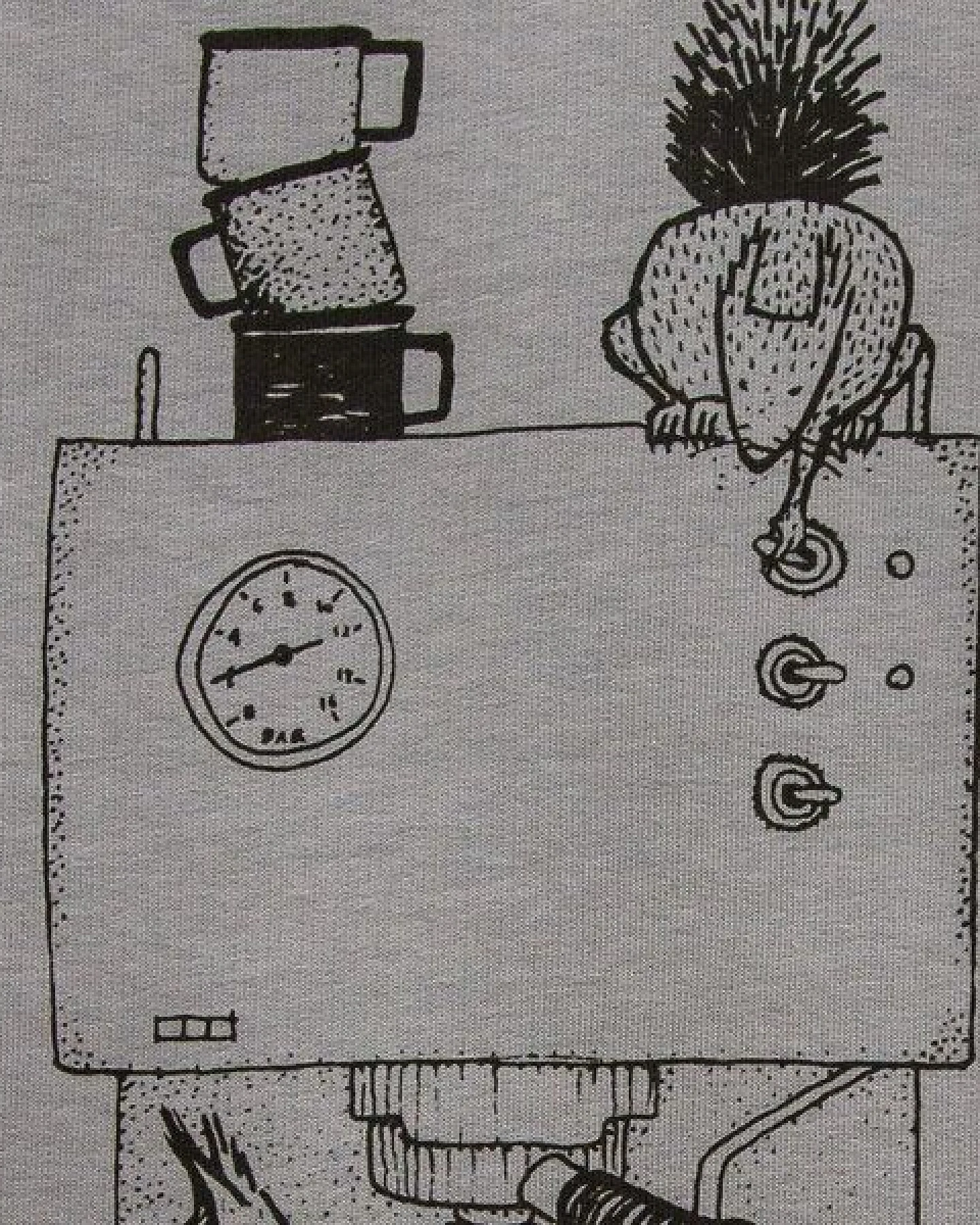 Cmig Kaffee Pullover Damen mit Eichhörnchen in lava grey – Ansicht 2