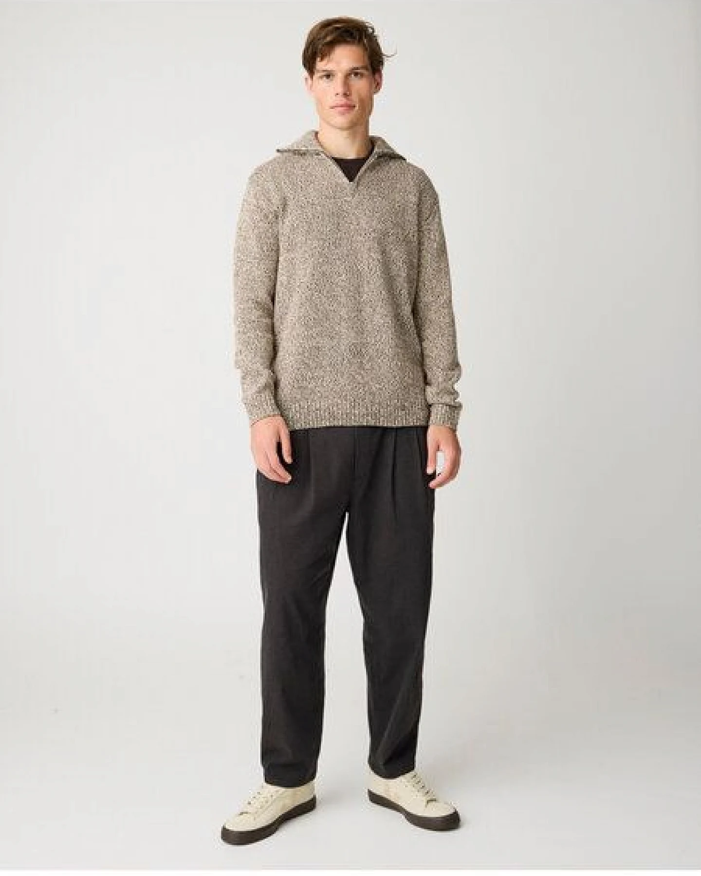 KnowledgeCotton Apparel Strickpullover Quater zip sweater – Ansicht 4