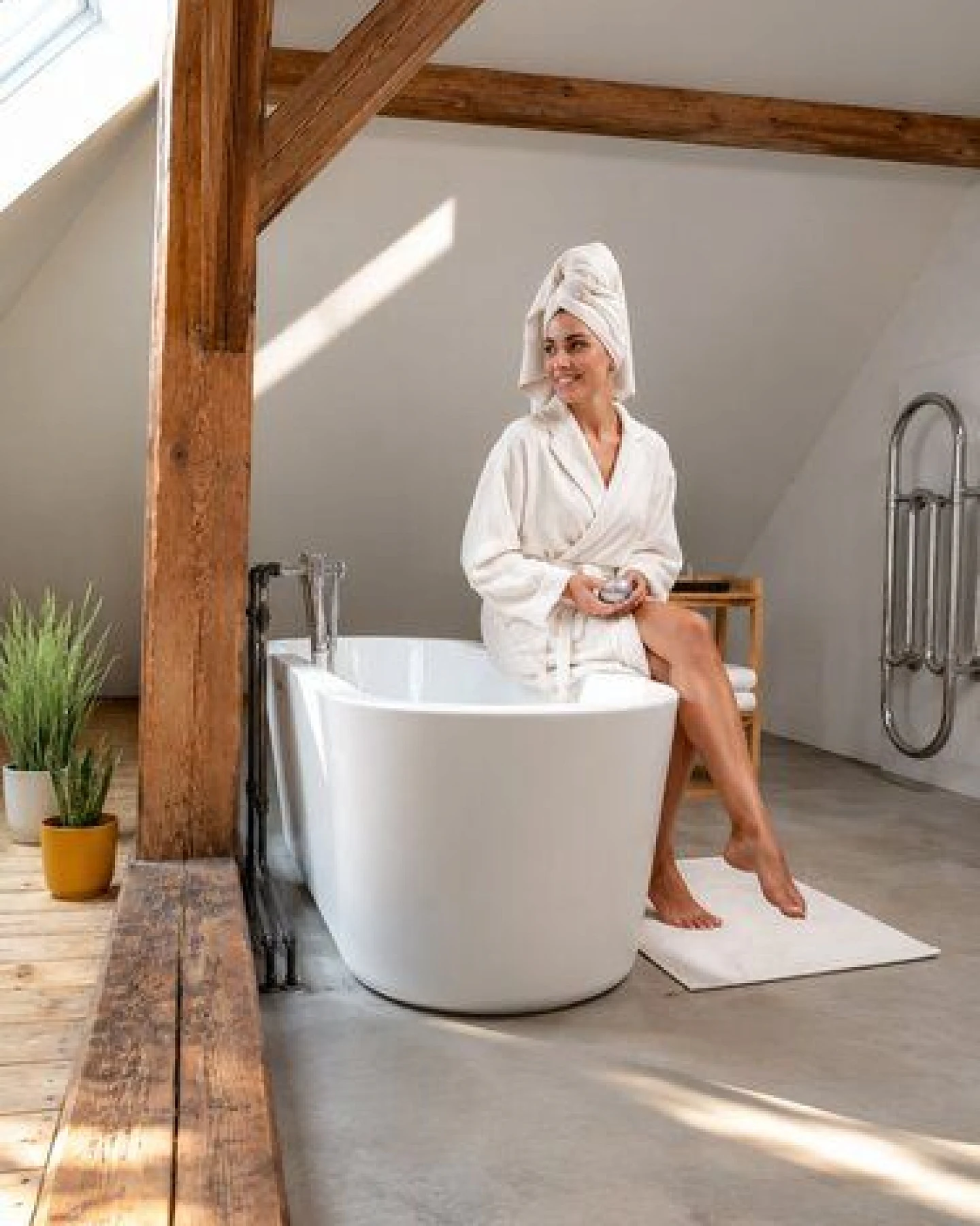 Pamukia GOTS Badematte 50 × 80 cm aus 100% zertifizierter Bio-Baumwolle – Essence – Ansicht 4