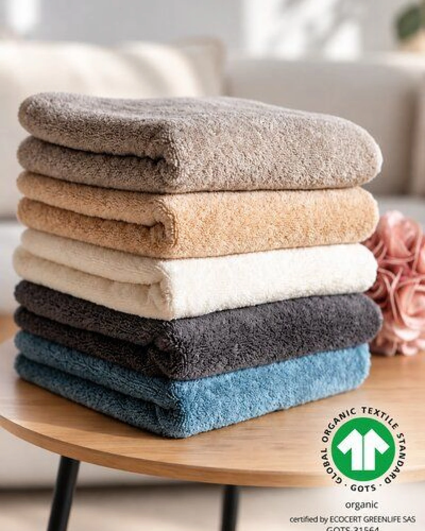 Pamukia GOTS Premium-Frottee-Badetuch 100 × 150 cm aus 100 % zertifizierter Bio-Baumwolle – Ansicht 2