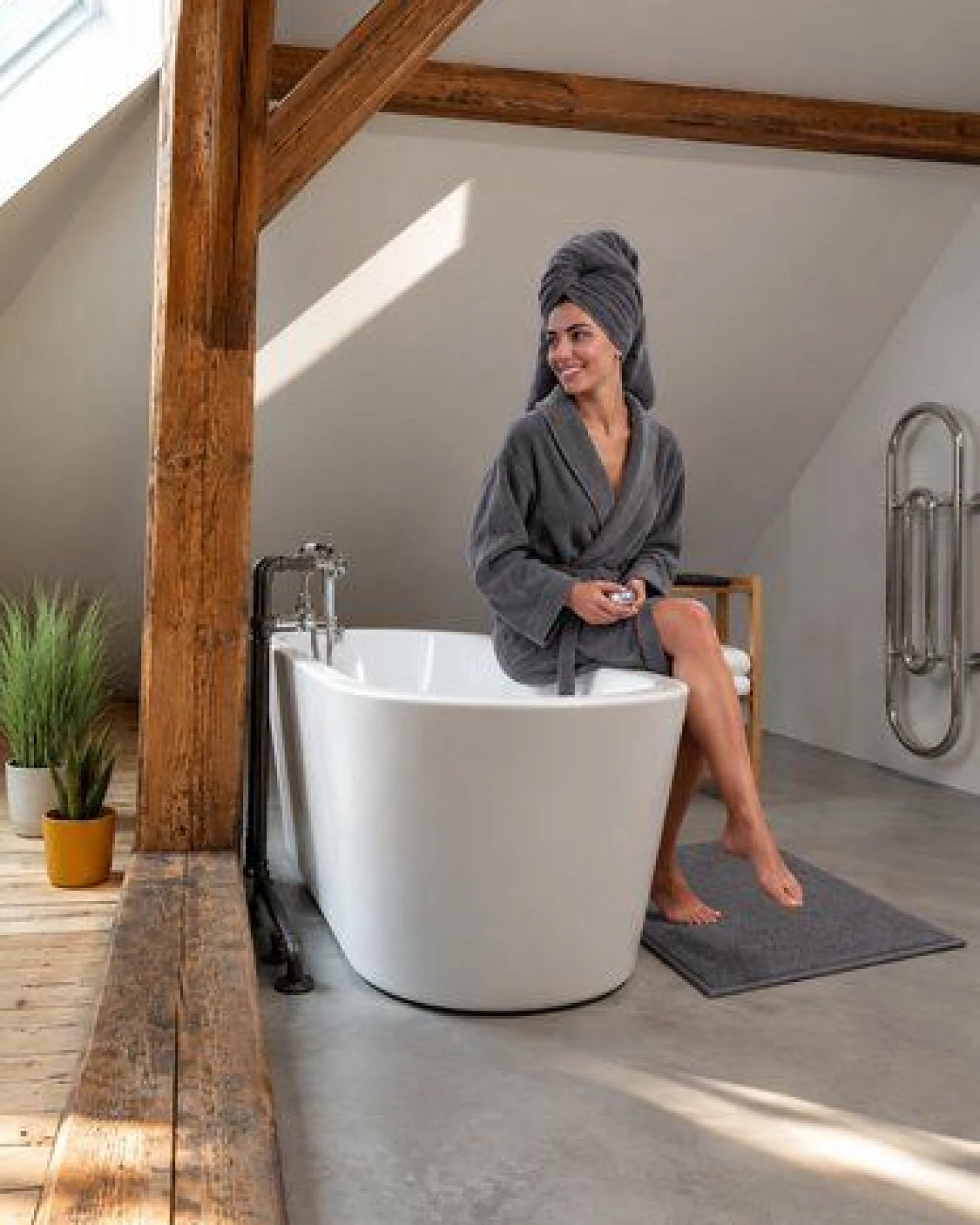 Pamukia GOTS Badematte 50 × 80 cm aus 100% zertifizierter Bio-Baumwolle – Essence – Ansicht 4