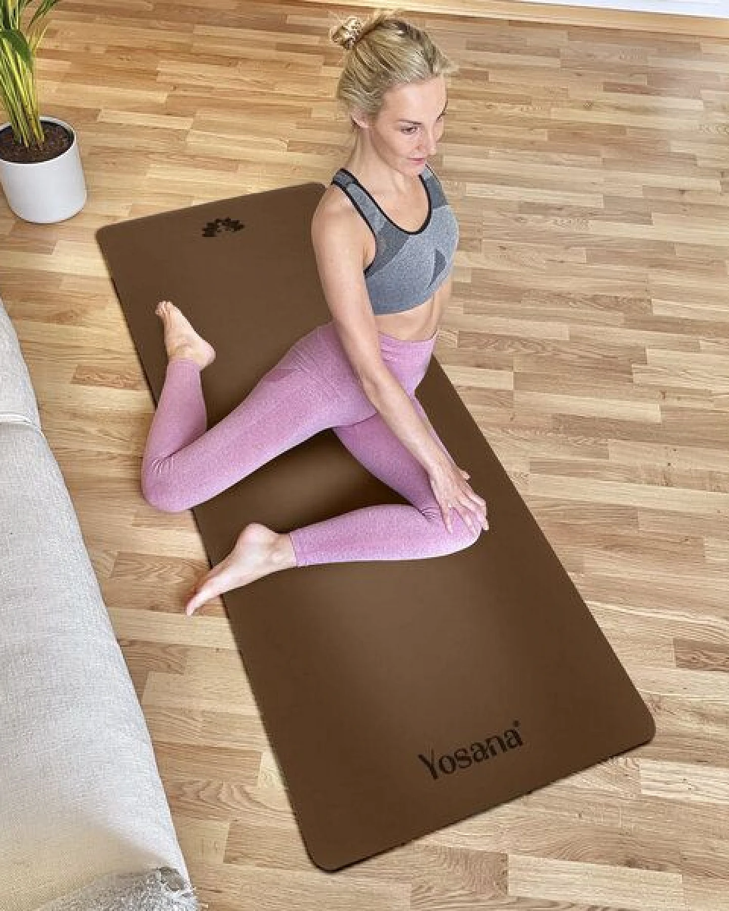 Yosana Yogamatte Ultra Grip inkl. Baumwolltragegurt – Ansicht 2