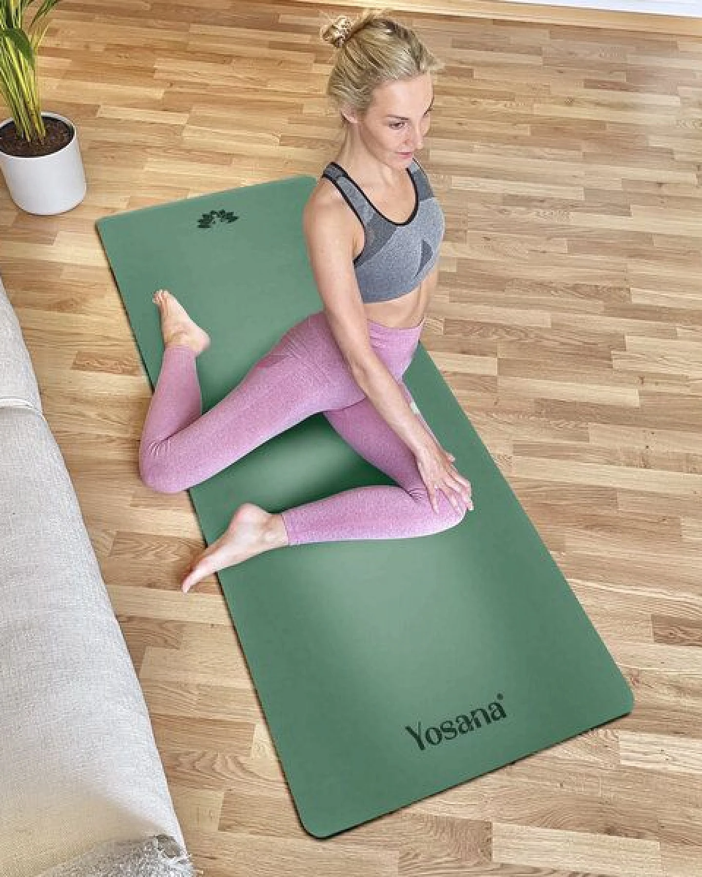 Yosana Yogamatte Ultra Grip inkl. Baumwolltragegurt – Ansicht 2