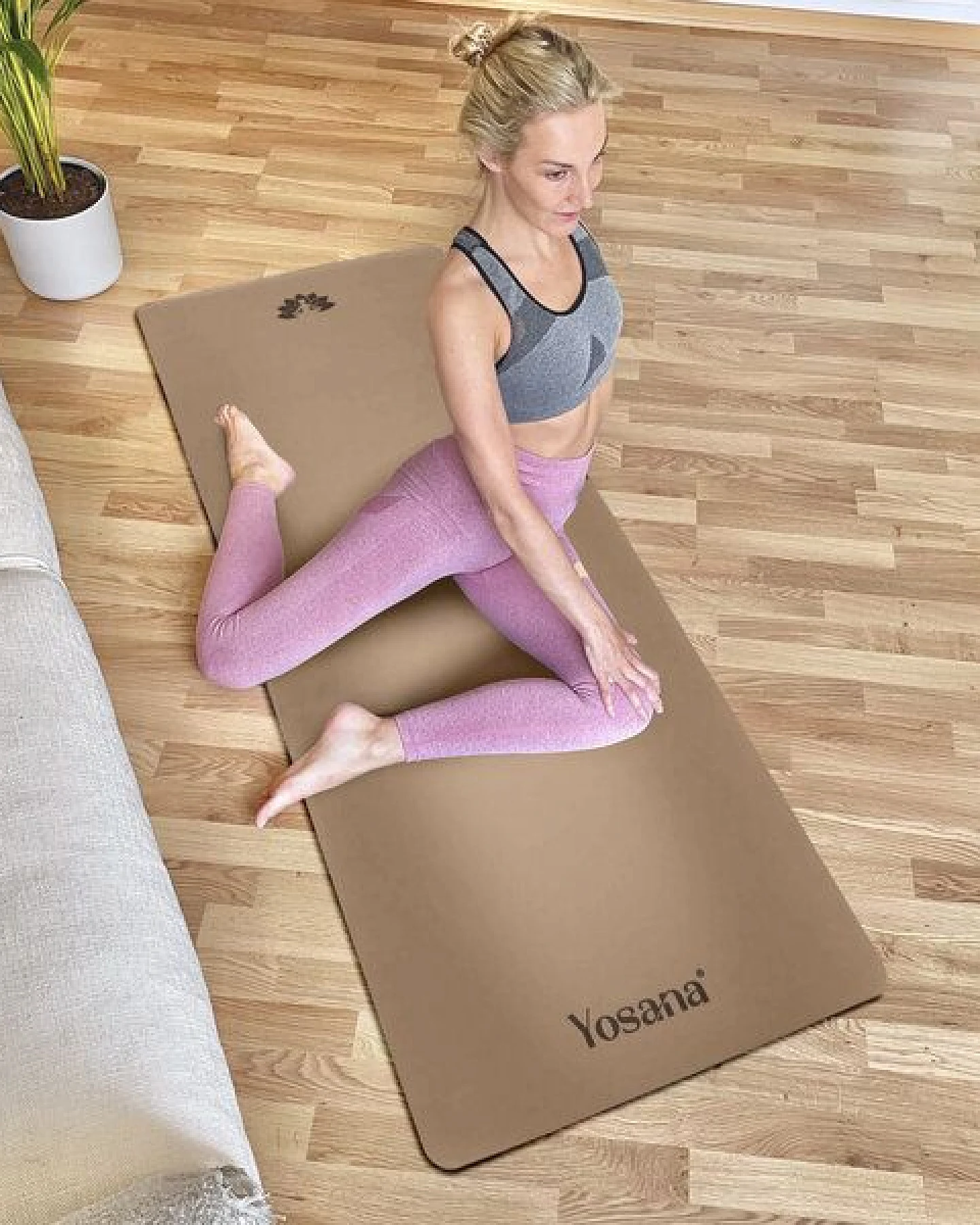 Yosana Yogamatte Ultra Grip inkl. Baumwolltragegurt – Ansicht 2