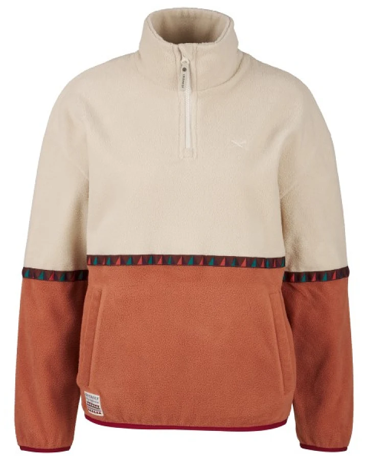 Produktseite: Iriedaily - Women's Holina Fleece Troyer - Fleecepullover Gr XS beige/rot