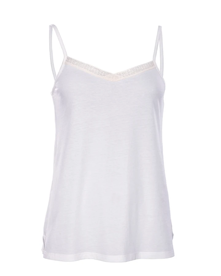 Damen Night Top Weiß