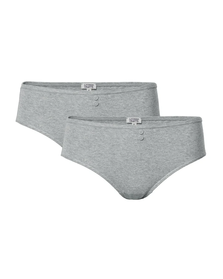 Damen Slip, 2er-Pack Grau