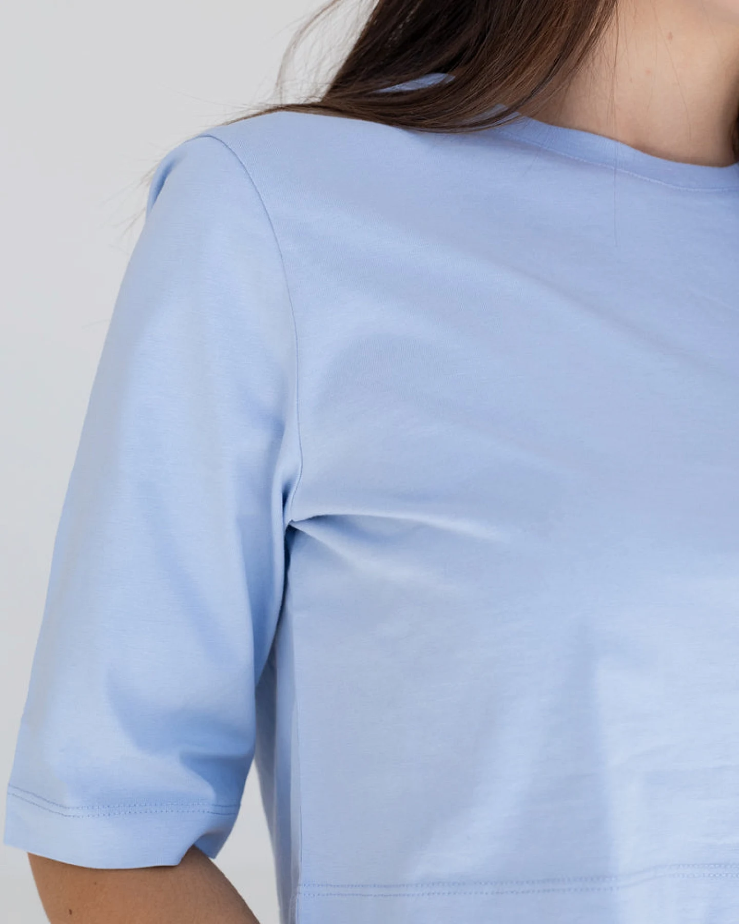 Marenika Damen vegan Crop Top Elisa Hellblau – Ansicht 2