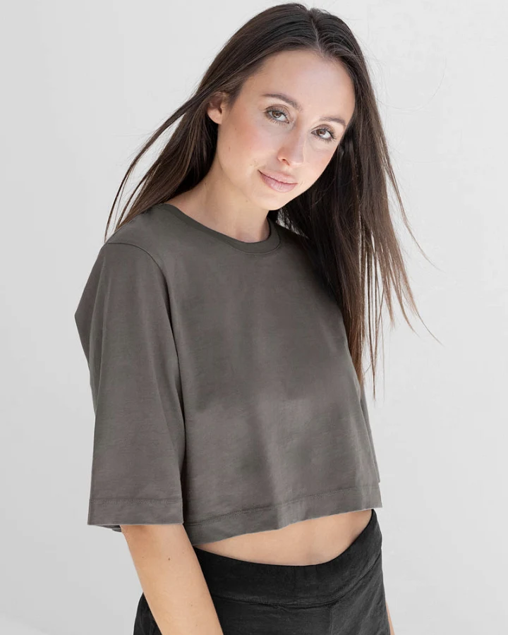 Marenika Damen vegan Crop Top Elisa Olive