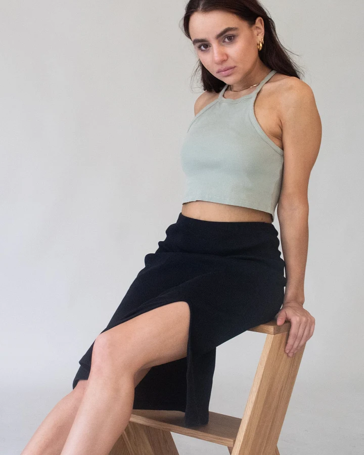 Marenika Damen vegan Crop Top Audrey Sage