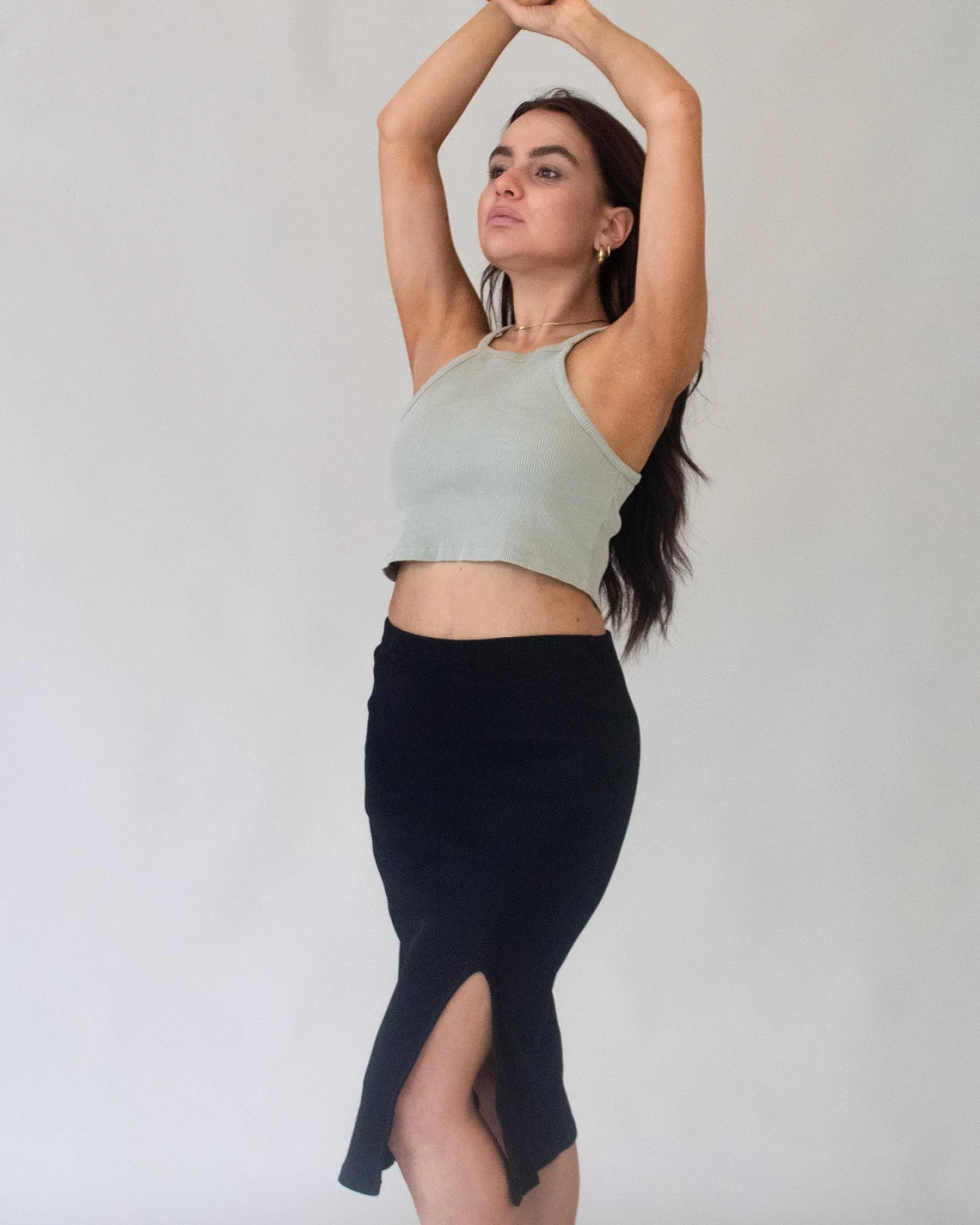Marenika Damen vegan Crop Top Audrey Sage – Ansicht 2