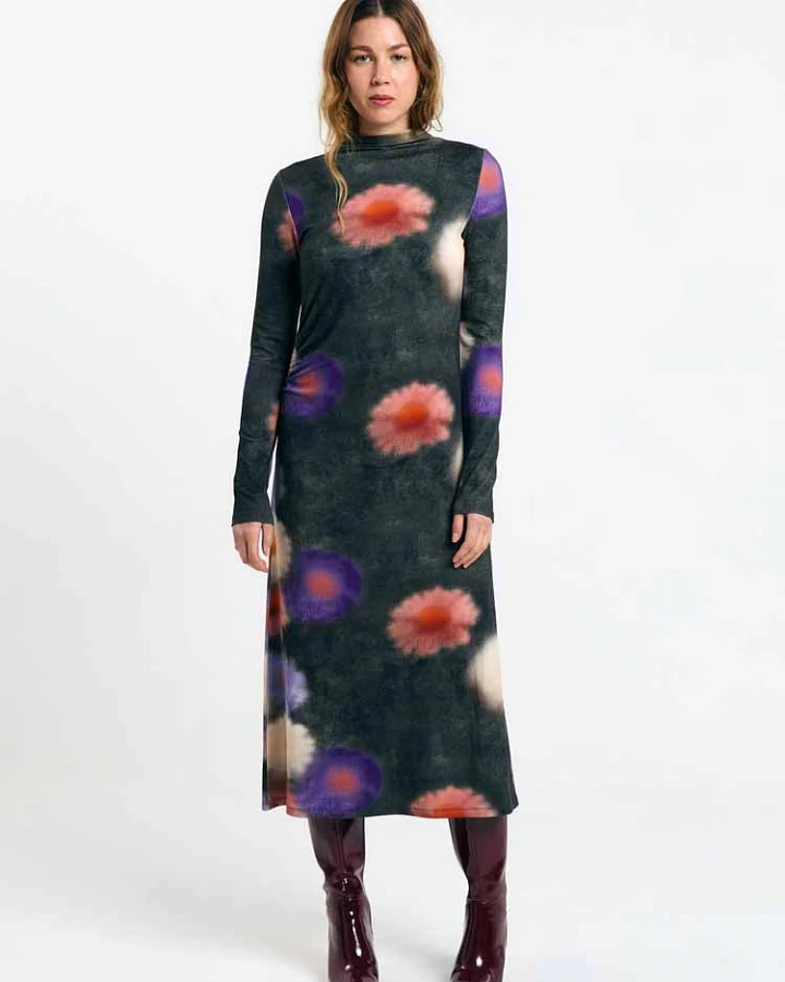 SUITE13LAB Damen vegan Kleid Selmes Print Blossom