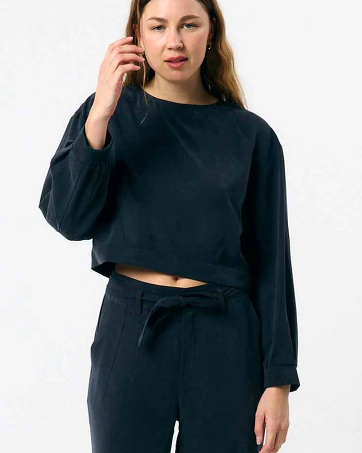 SUITE13LAB Damen vegan Bluse Sintra Schwarz