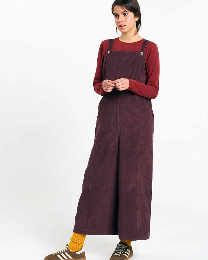 SUITE13LAB Damen vegan Jumpsuit Mira Cord Braun